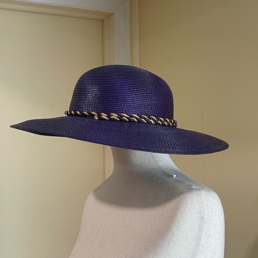 Women’s Kettle Party With Rope Band Hat Wedding Party Derby One Size Purple - Picture 5 of 9